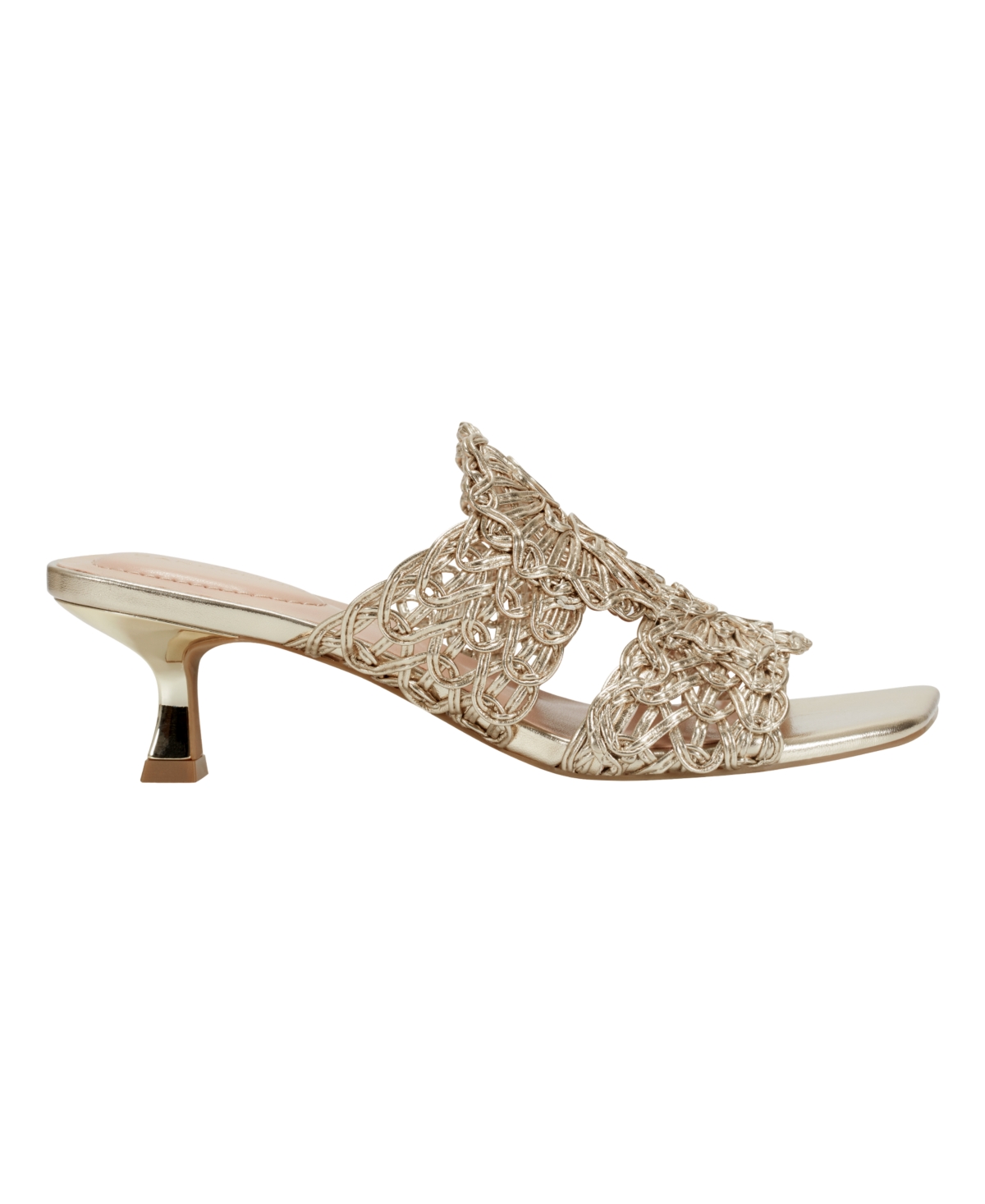 BANDOLINO WOMEN'S MELVANA WOVEN KITTEN HEEL SANDALS 