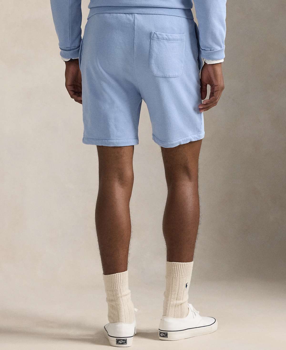 Polo Ralph Lauren 6.5 Inch Loopback Fleece Shorts In Chambray Blue