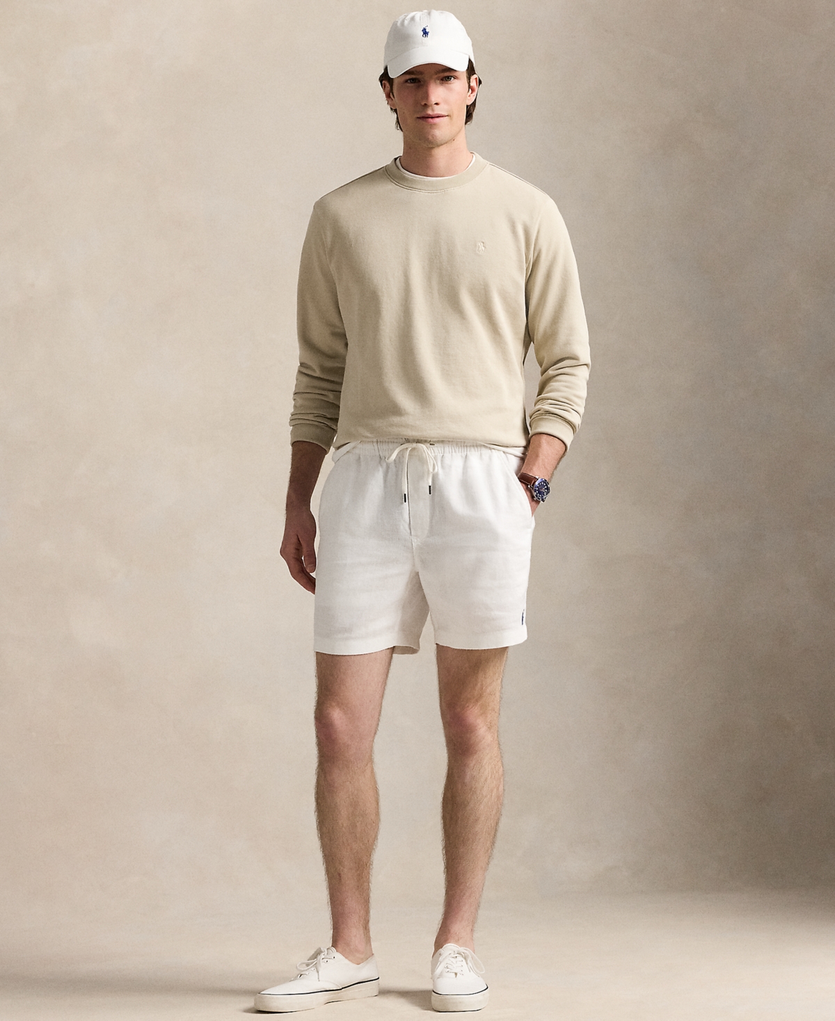 Polo Ralph Lauren Loopback Fleece Sweatshirt In Stoneware Gray