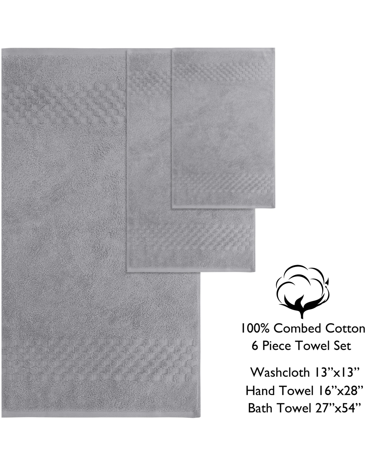 Feather & Stitch, Ny Luna 6-Pc. Bath Towel Set