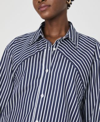 French Connection Women's Alexis Cotton Angled-Yoke Shirt