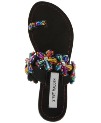 Steve Madden Women's Emmey Flower Detailed Slide Sandals Macy's