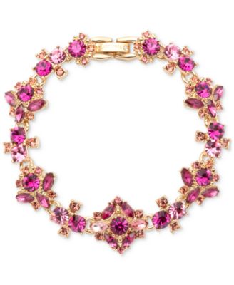 Marchesa Gold-Tone Crystal - Stone Flex Bracelet