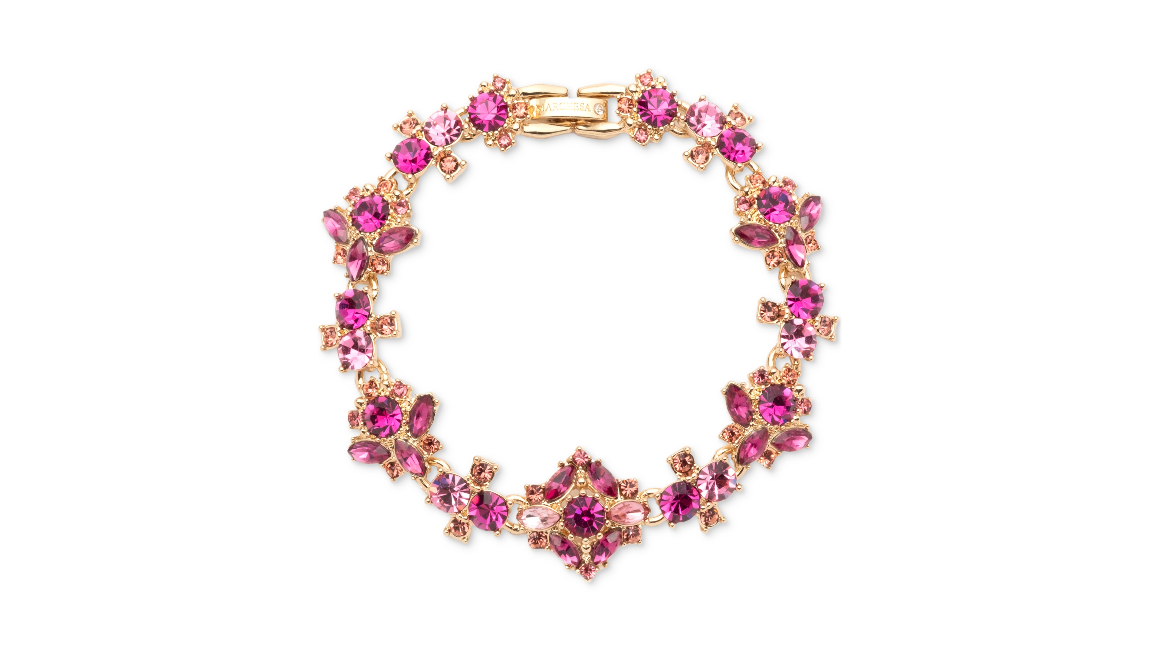 Marchesa Gold-Tone Multi-Stone Flex Bracelet