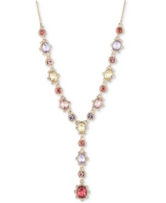 Marchesa Gold-Tone Crystal - Stone Lariat Necklace 16 3 extender 14890₽