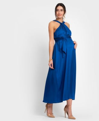 Seraphine Women's Maternity Reversible Halter A Line Dress - Macy's