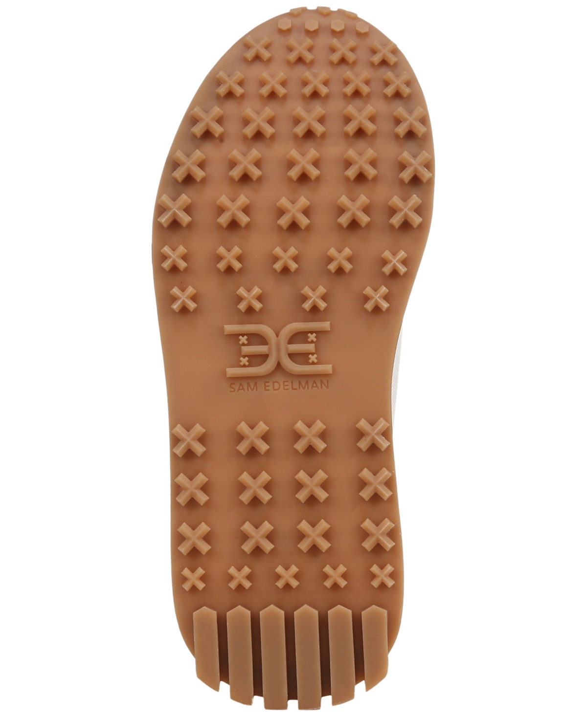 Shop Sam Edelman Women's Langley Emblem Lace-up Trainer Sneakers In White,warm Blush Leather