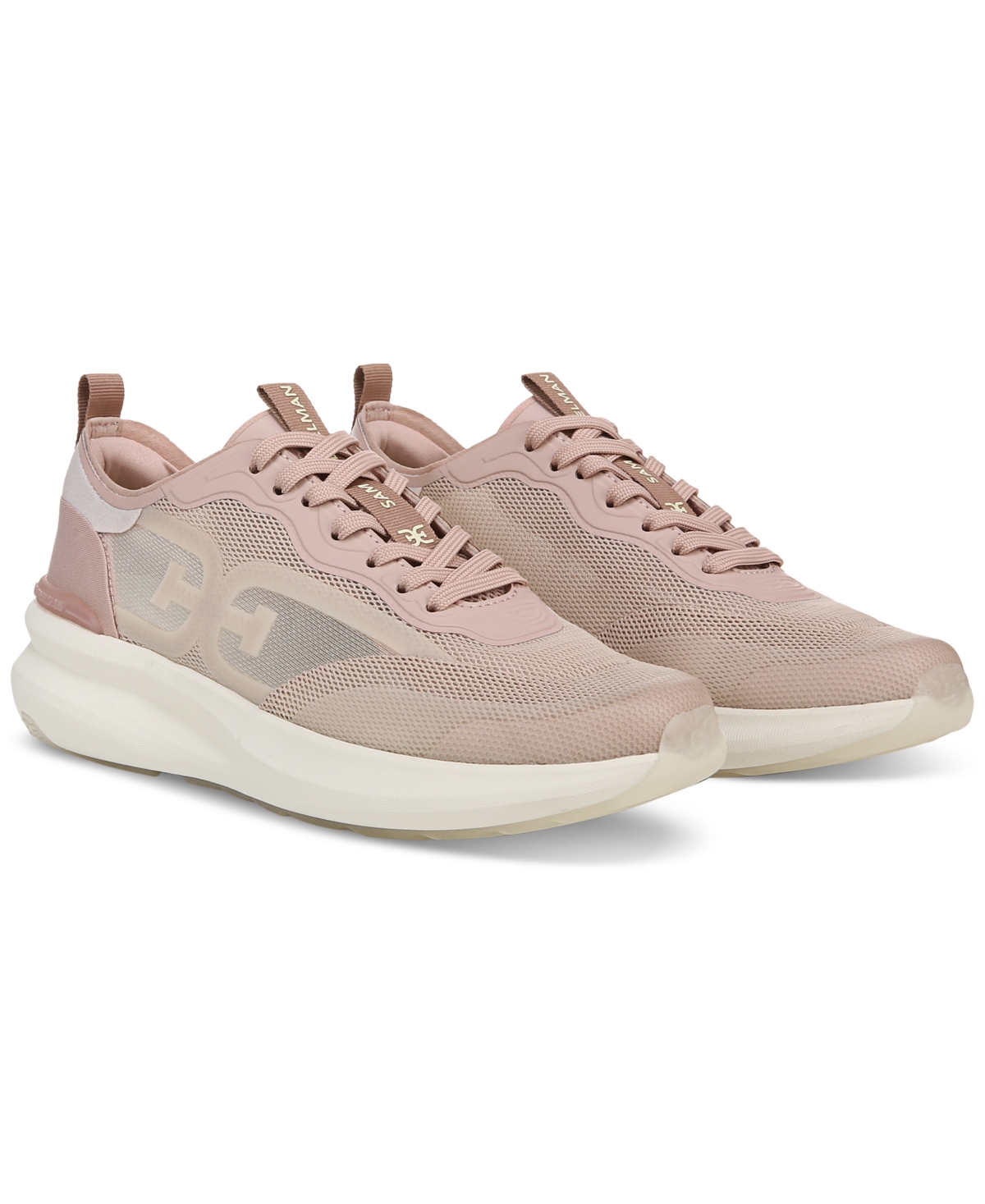Sam Edelman Women's Sarita Mesh Lace-up Sneakers In Beige,rose Multi Mesh Fabric