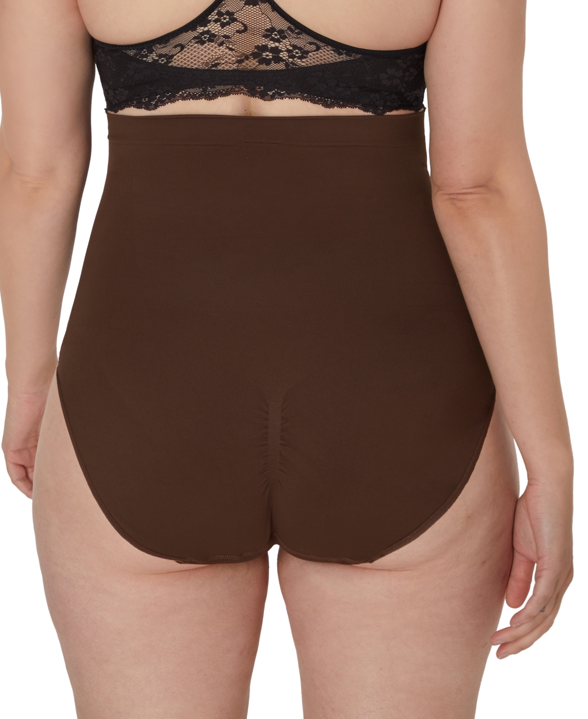 Maidenform Women's Everyday Seamless Shapewear High-waist Brief Dms832 In Just Brown