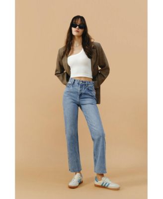 Women's Manhattan High Rise Straight Ankle Jeans