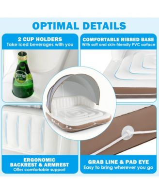 Inflatable Pool Float Lounge Swimming Raft