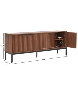 Particle Board/MDF/Iron 29.21'' Lylia 4 Door Media Stand
