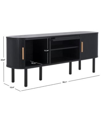 Tealla 2 Tambour & 1 Glass Lift Door Media Stand