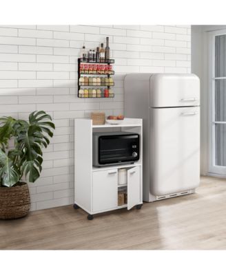 Ayla 2-Door Kitchen Microwave Cart