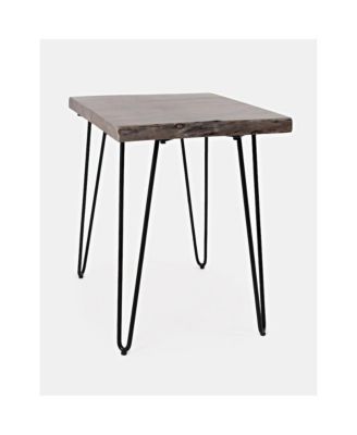 Nature's Edge Chairside Table – 1 Pc, Solid Acacia Wood, Compact Accent Table for Living Room or Bedroom