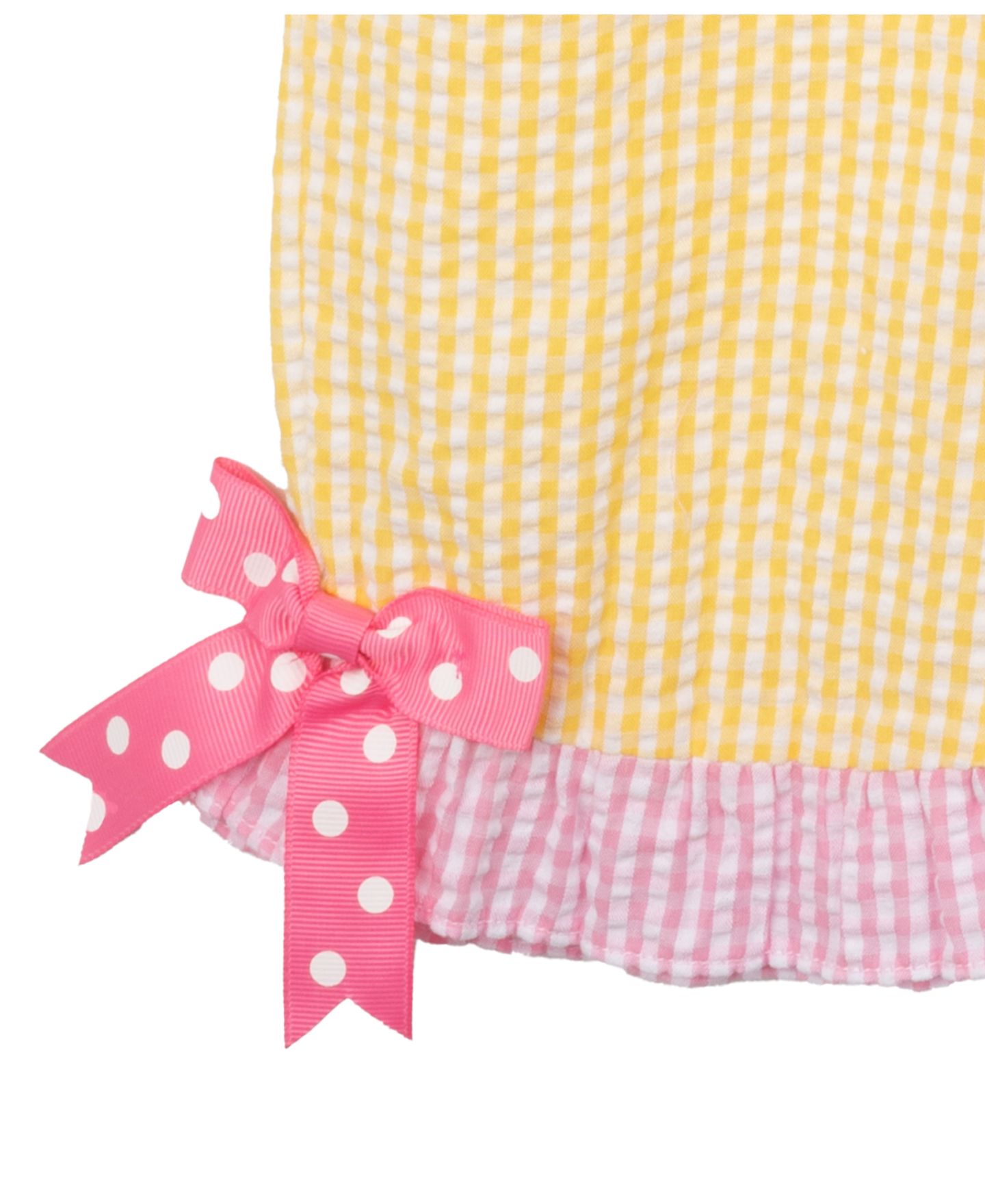 Платья Rare Editions 2-Piece Spring Seersucker Dress Set для девочек-малышей, цвет: Розовый — фото 5