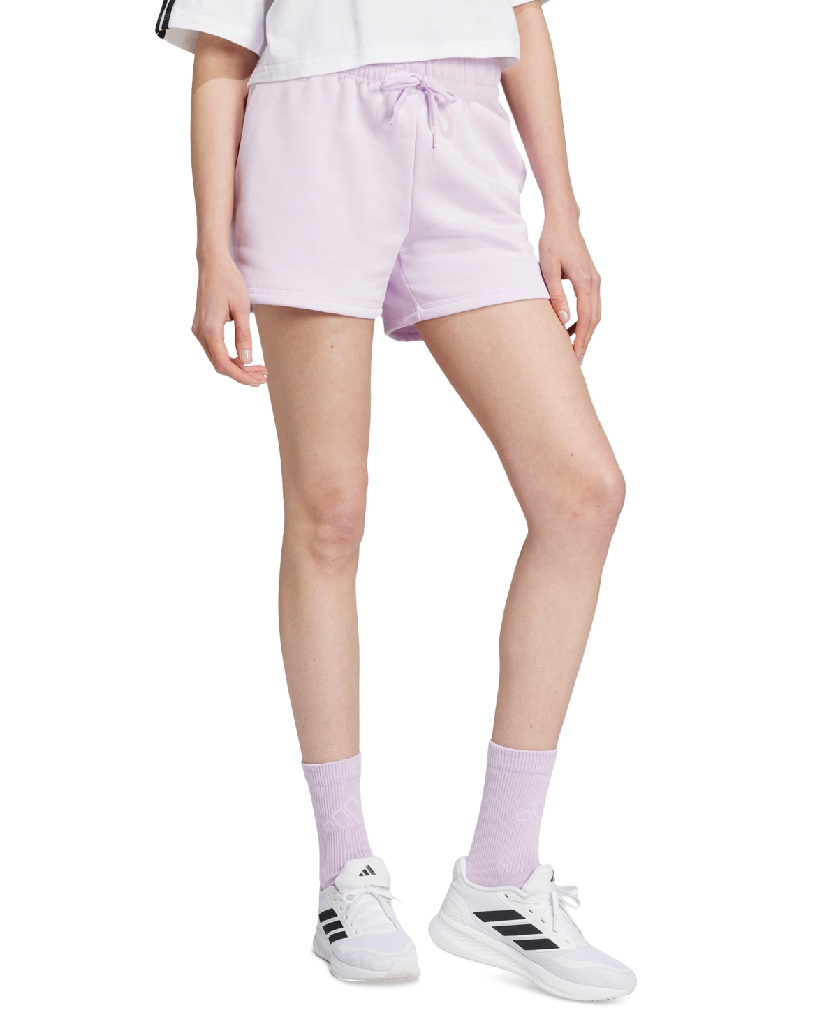 Shop Adidas Originals Women's Essentials Small Logo Terry Shorts In Icelav,bli
