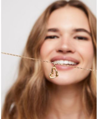 18K Gold Plated Big Heart Shaped Charm