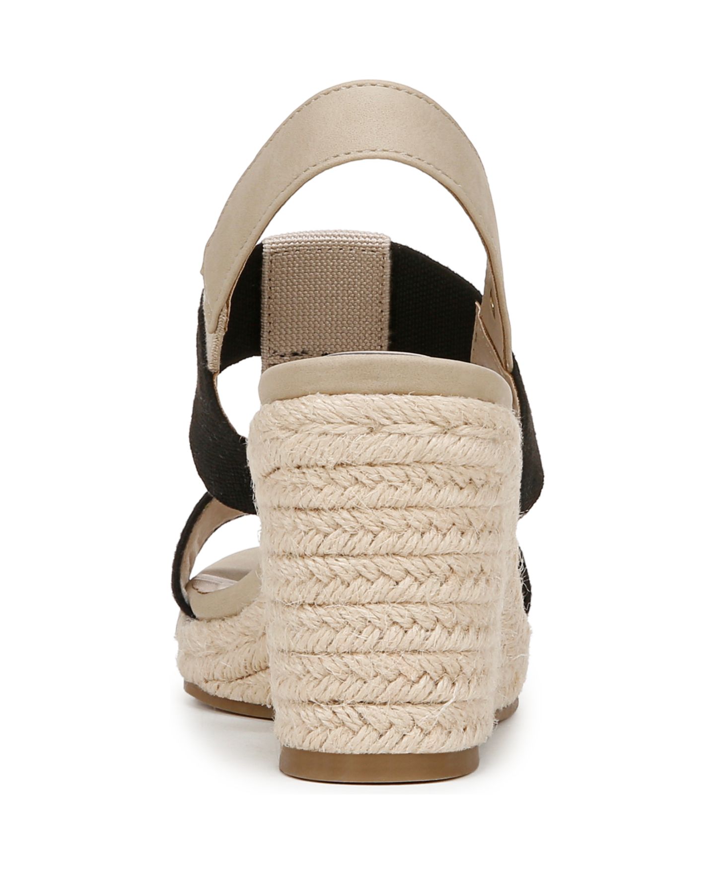 Женские сандалии LifeStride Tallulah Espadrille Wedge, цвет: Чёрный / Натуральный — фото 3