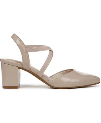 Women's April Block Heel Ankle Strap Slingback Pumps