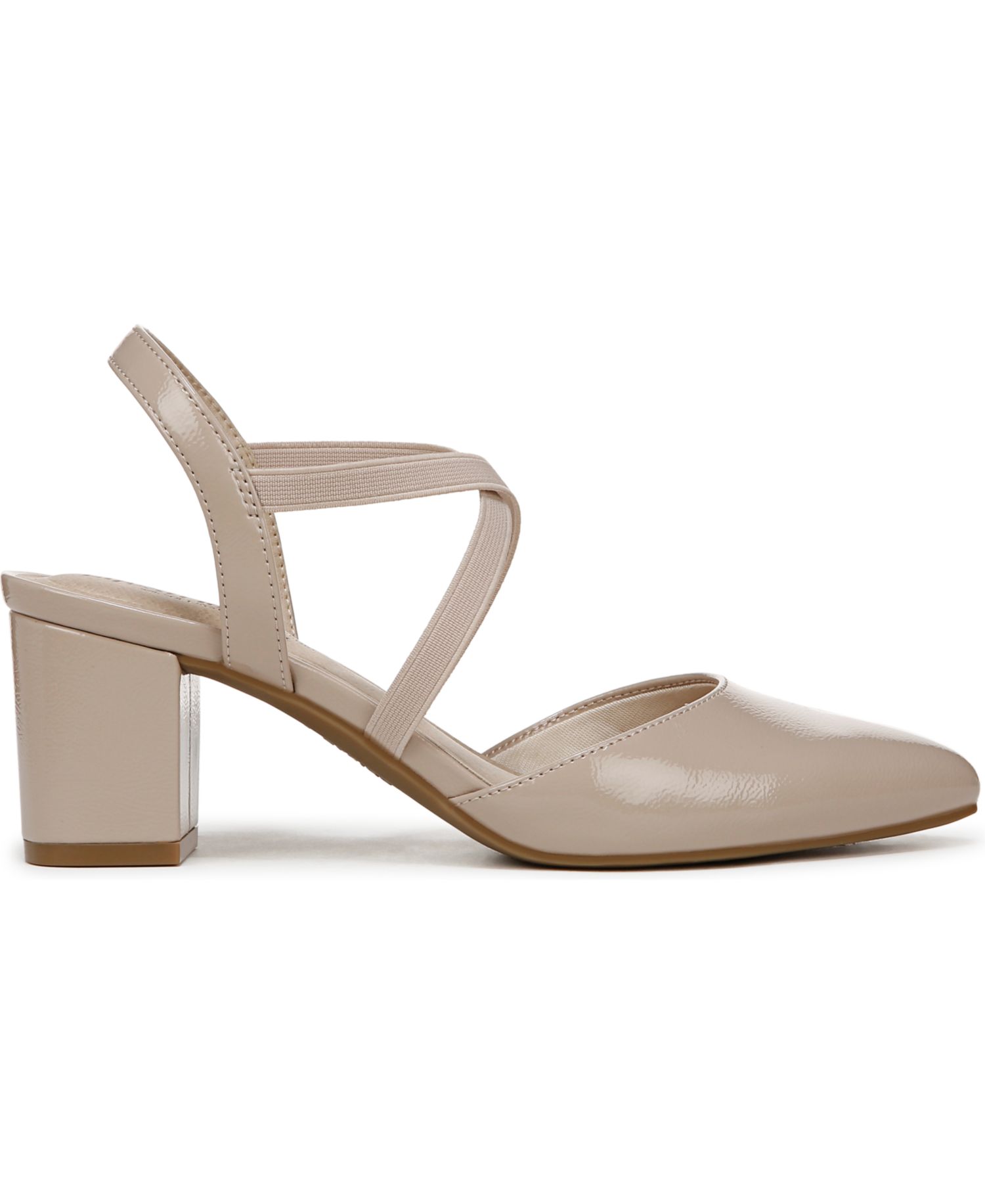 Women's April Block Heel Ankle Strap Slingback Pumps