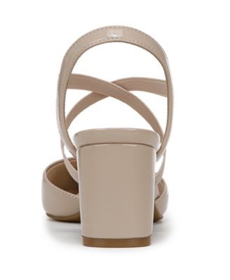 Women's April Block Heel Ankle Strap Slingback Pumps