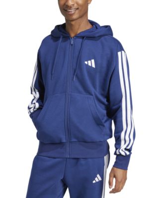 Men's Regular-Fit 3-Stripes Full-Zip Fleece Hoodie 