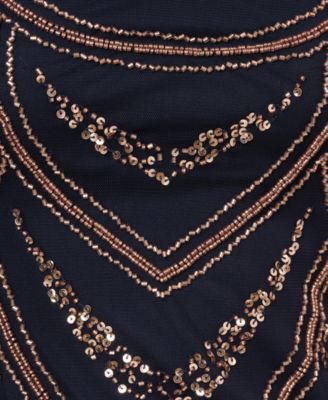 Women's Beaded Cap-Sleeve Sheath Dress