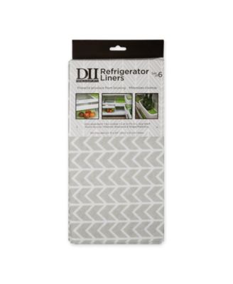 Herringbone Print Fridge Liner 6 Pack Set, 24" x 12"