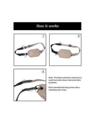 Origami Sling Belt Bag With Extender Strap