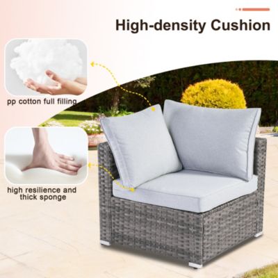 7-Piece Patio Furniture Outdoor Sofa Sets with New Wicker, Cushions and Coffee Table