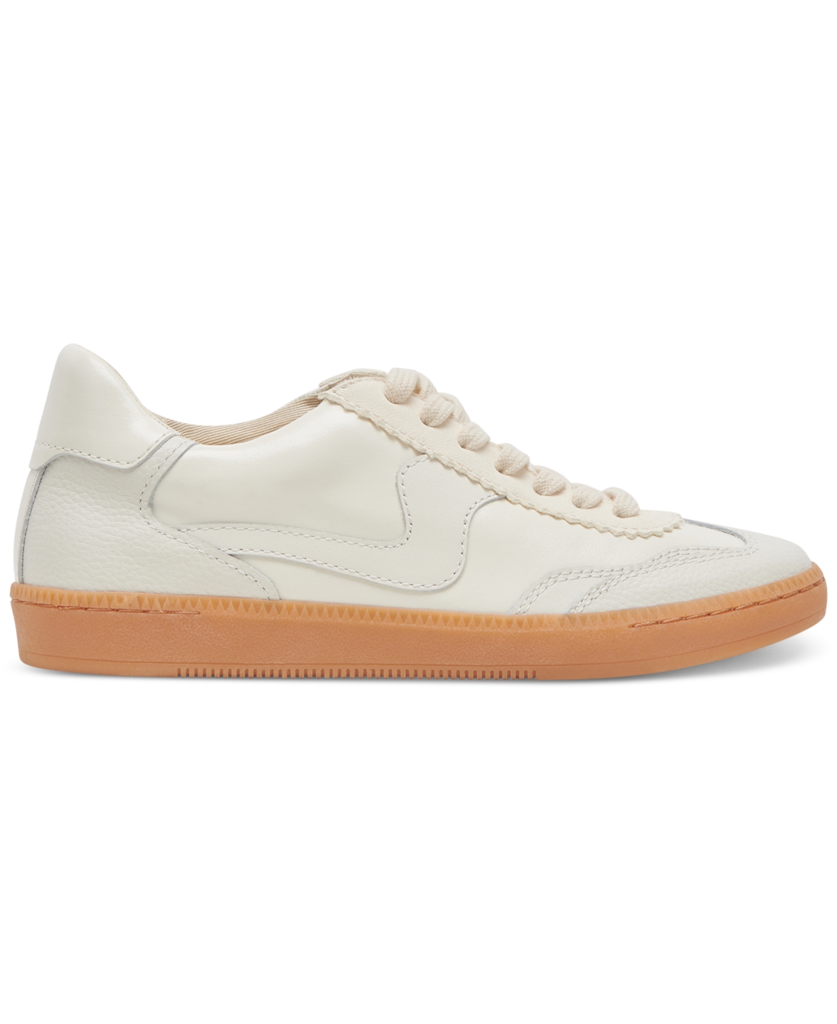 Dolce Vita Notice Lace Trim Sneaker In White Leather