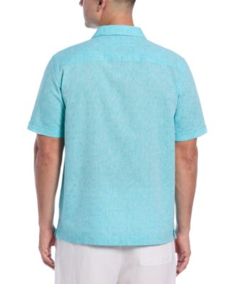 Мужская рубашка Cubavera Cubavera из льняной смеси с принтом бриллиантового Добби и коротким рукавом на пуговицах 15990₽