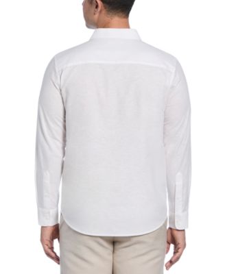 Мужская рубашка Cubavera Cubavera классического покроя с заправленной вставкой из льняной смеси на пуговицах 18090₽