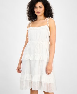 Women's Clip-Dot Tie-Strap Midi Dress