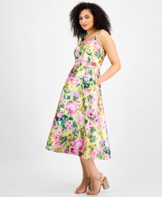 Women's Floral-Print Fit & Flare Dress