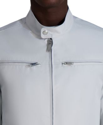 KARL LAGERFELD PARIS Men's Lightweight Band-Collar Jacket
