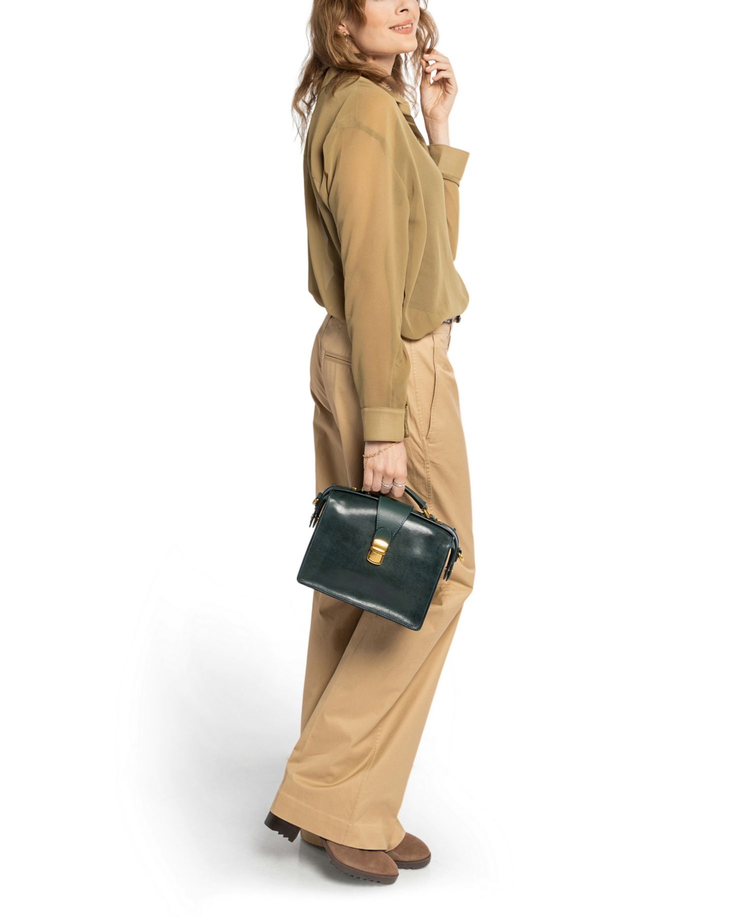 Women's Genuine Leather Doctor Transport Satchel Bag