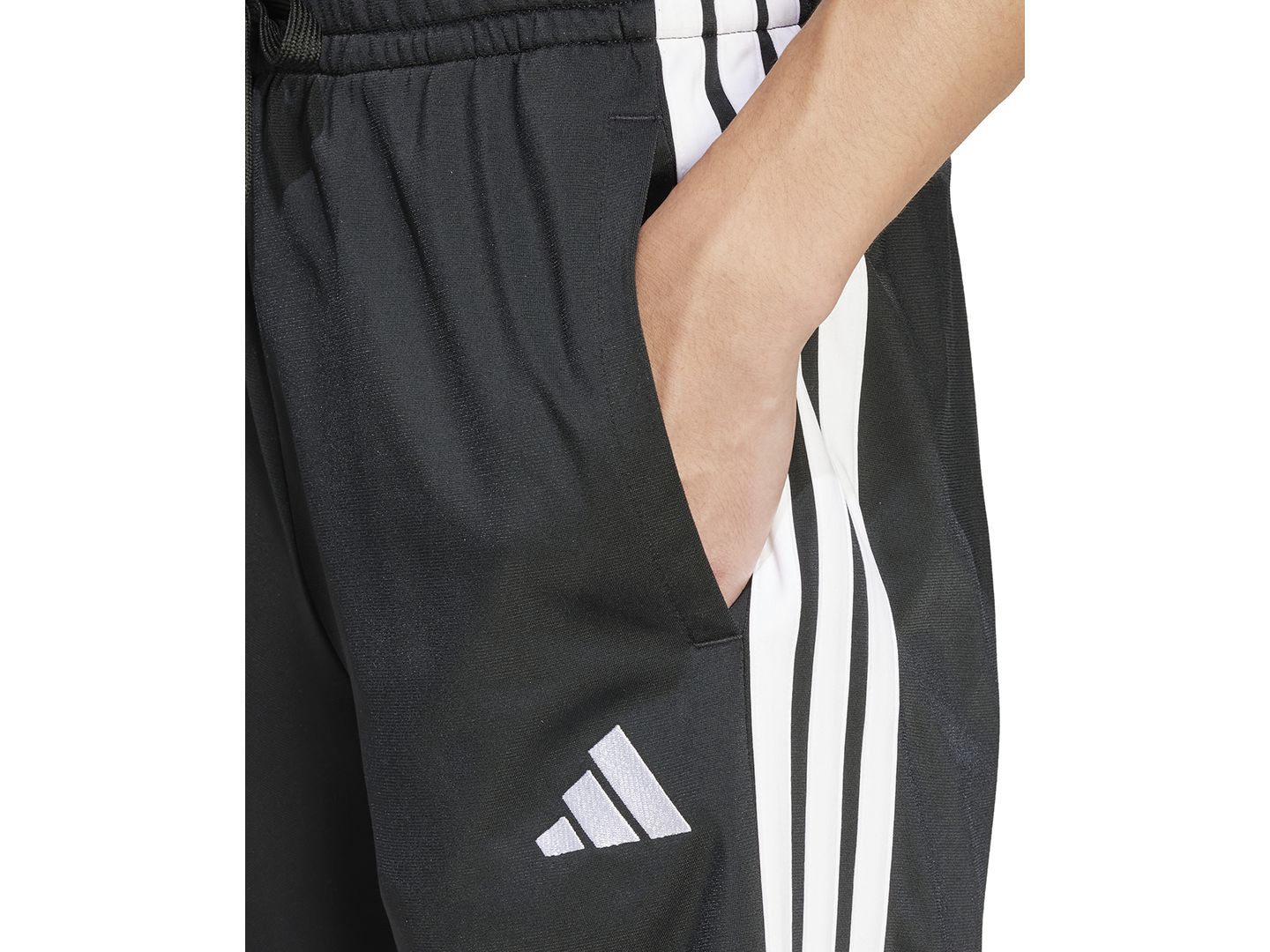 Мужские шорты adidas Three-Stripes 10" Tricot, цвет: Чёрный / Белый — фото 3