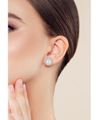 Gold Plated Statement Pearl Studs