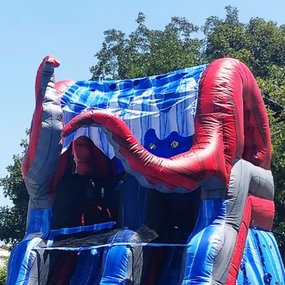15  Ocean Battle Tall Water Slide with Detachable Deep Pool, Big Kids and Adults, Commercial Grade, Outdoor Backyard Water Park, Indoor Use, Summer Fun, Blow Up Inflatable (with Blower)