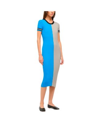 Staud Womens BlueSilver Detroit Lions Colleen Dress 37290₽