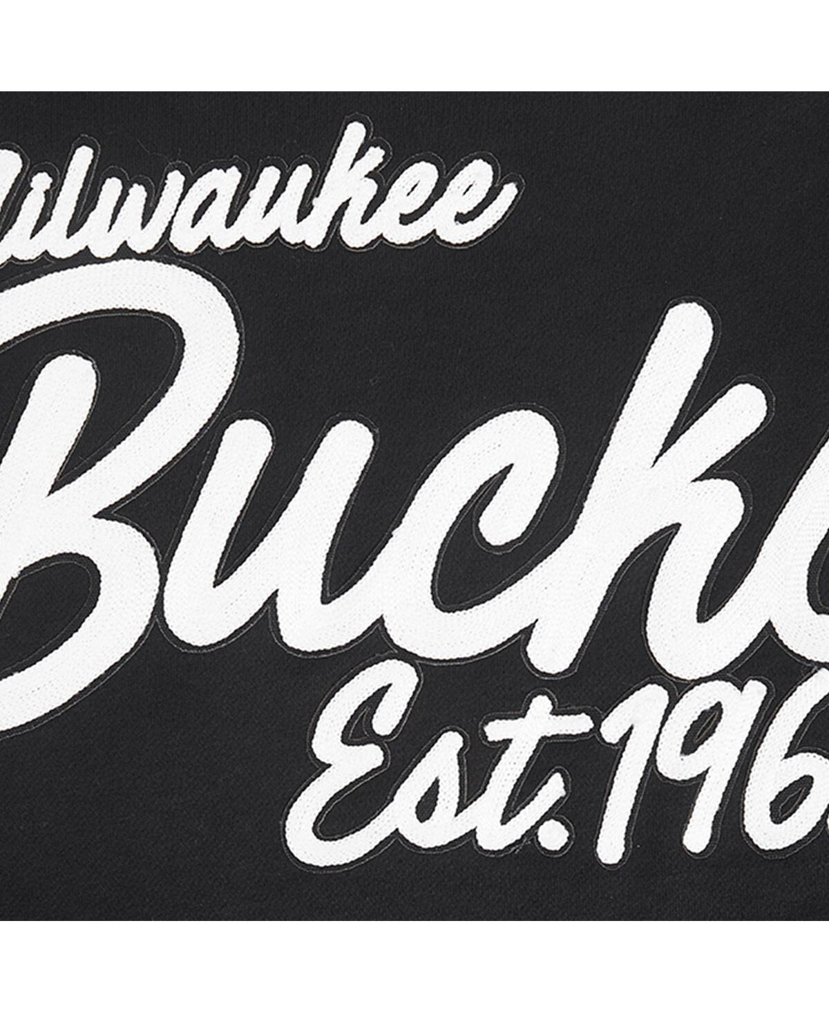 Shop Pro Standard Men's Black Milwaukee Bucks Paint The City Drop Shoulder Sweatshirt