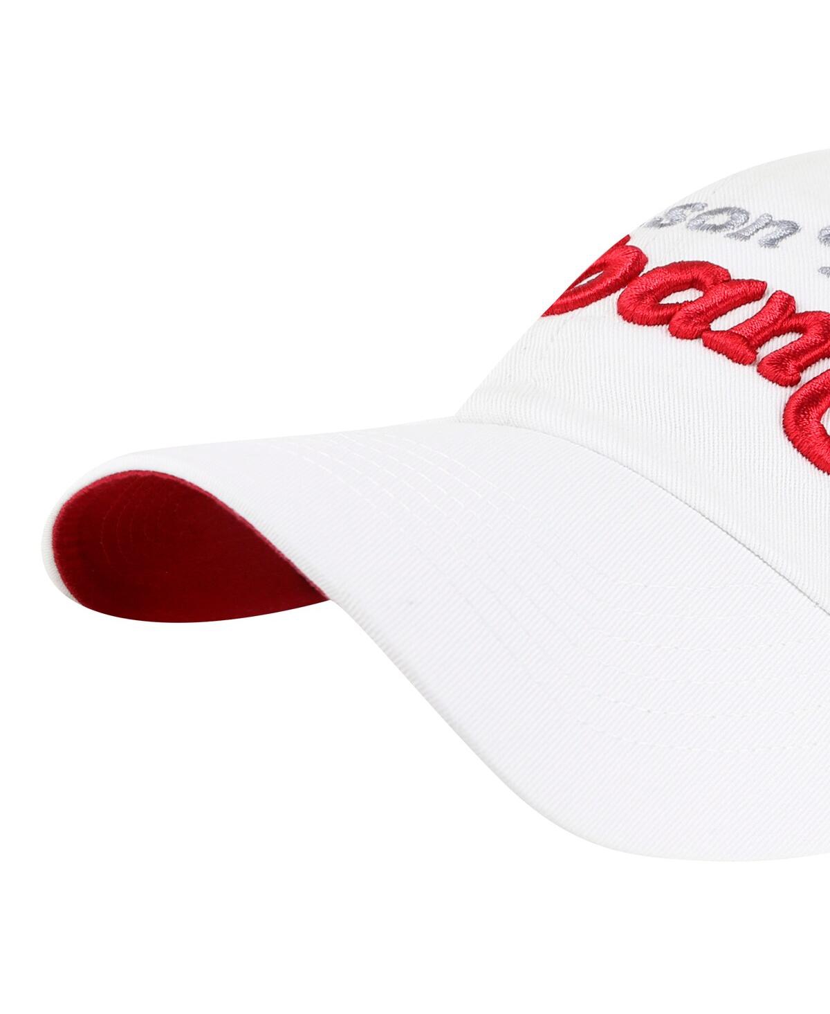 47 Brand Women's White Alabama Crimson Tide Pensacola Clean Up Adjustable Hat In White