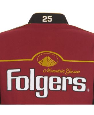 Men's Maroon/Black Tim Richmond Folgers Twill Uniform Full-Snap Jacket