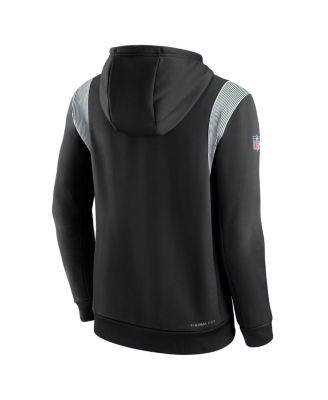 Men's Black New York Jets Sideline Athletic Stack Performance Pullover Hoodie