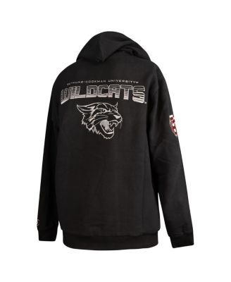 FISLL Men's Black Bethune-Cookman Wildcats Puff Print Sliced Pullover Hoodie