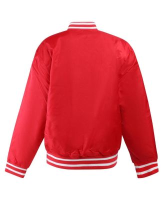 Hype And Vice Women's Scarlet Ohio State Buckeyes A-Game Varsity Full-Snap Jacket