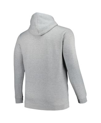 Men's Heather Gray Charlotte Hornets Hardwood Classics Big Tall Pullover Hoodie