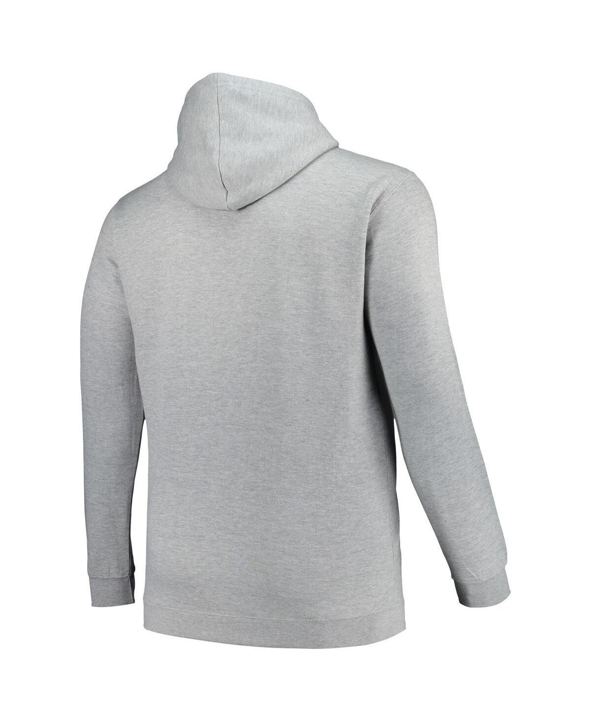 Mitchell & Ness Men's Heather Gray Charlotte Hornets Hardwood Classics Big Tall Pullover Hoodie In Heather Gray